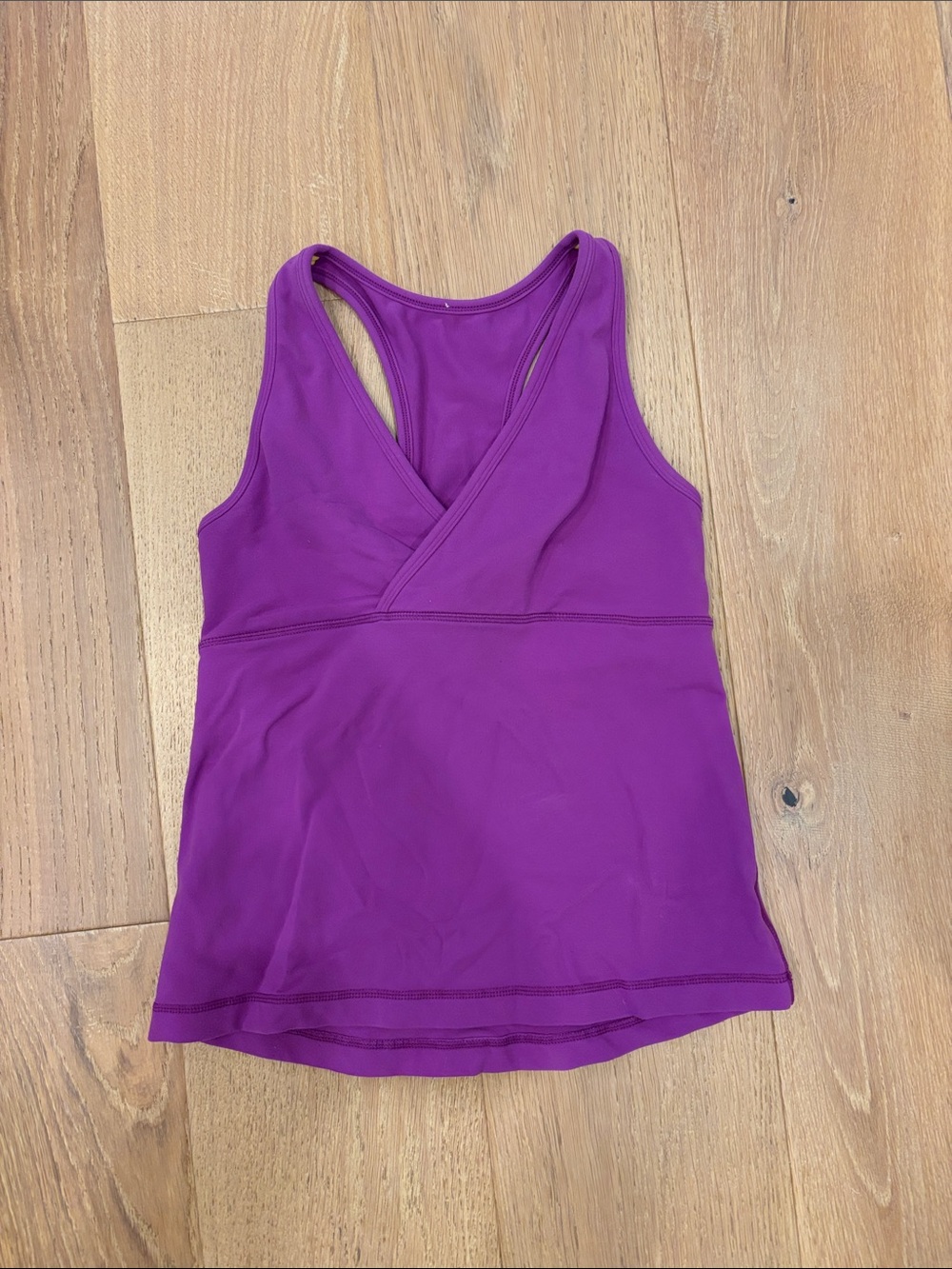 Purple Women's Racerback Wrap Athletic Tank Top (cupless)